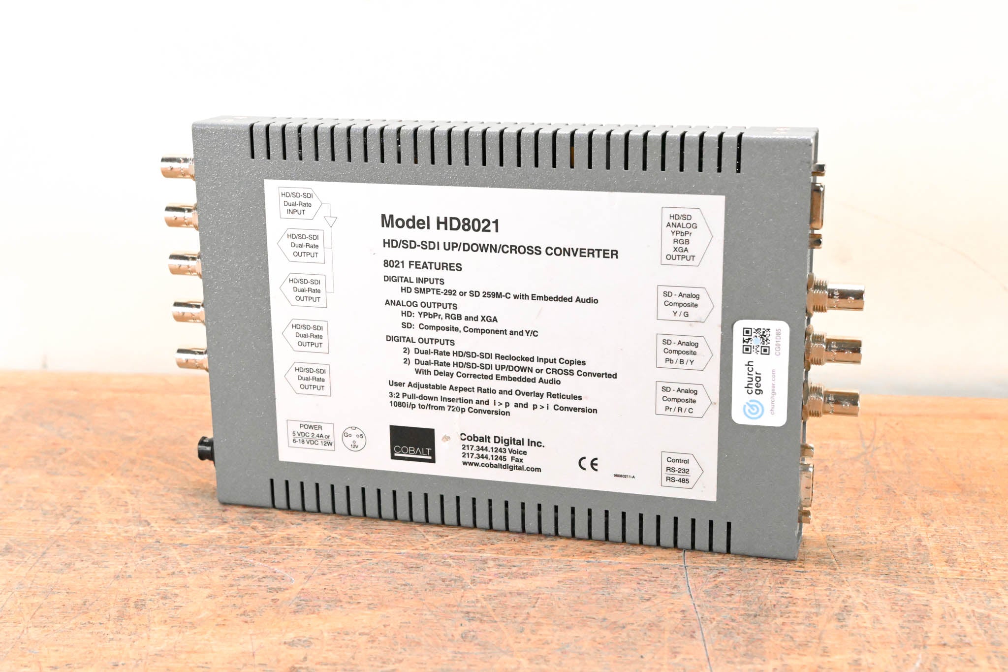 Cobalt 8021 HD/SDI-SDI Up/Down/Cross Converter (NO POWER SUPPLY)