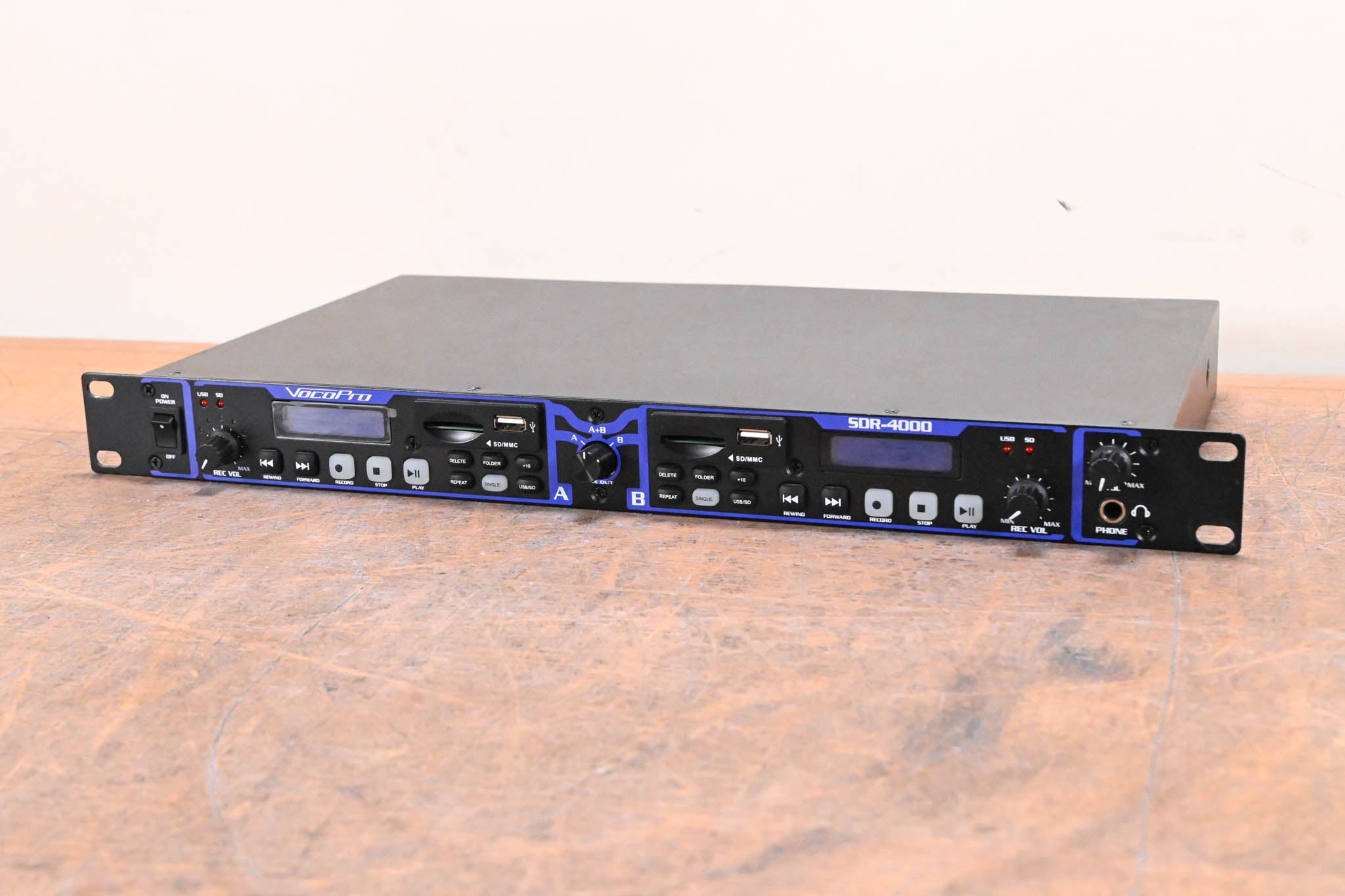 VocoPro SDR-4000 Dual Digital USB/SD Audio Recorder