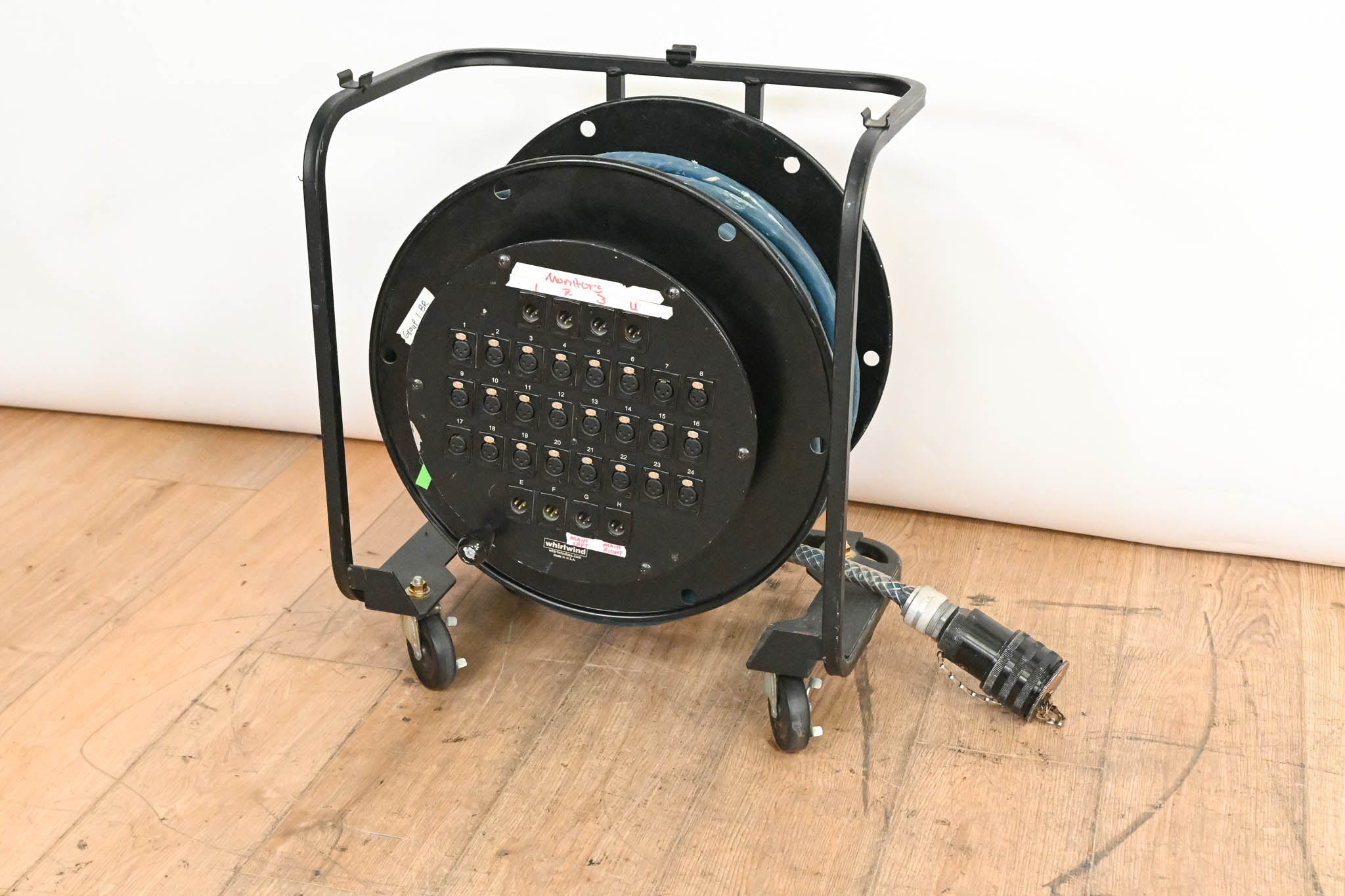 Whirlwind 24x8 Reel Snake with W3IRP Connector - 150 ft